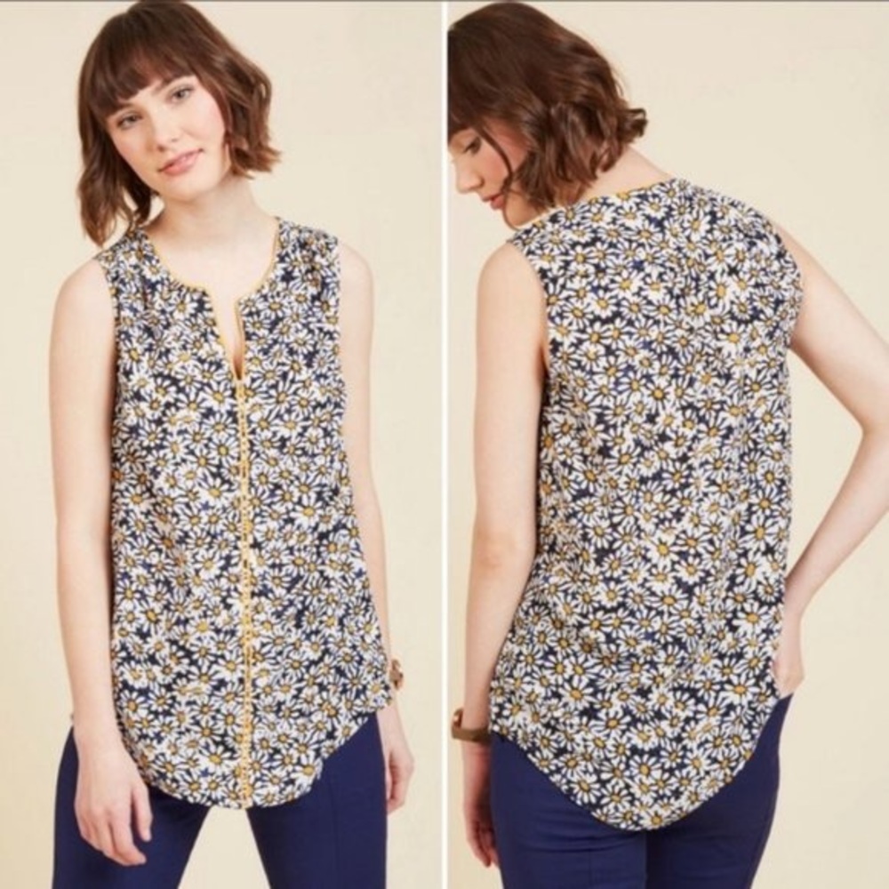 Modcloth Flower Blouse 1X